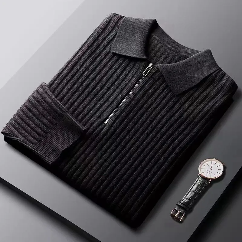Lila Women's Ribbed Knit Knit Polo - back view