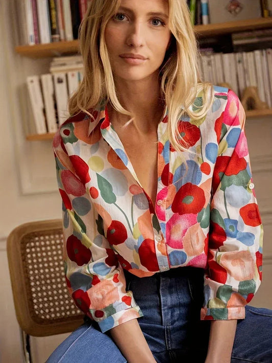 Odette Women's Floral Blouse - front view
