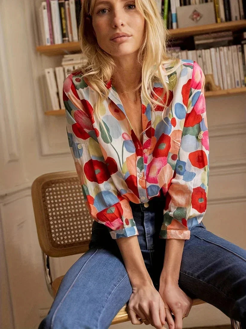 Odette Women's Floral Blouse - full-length view
