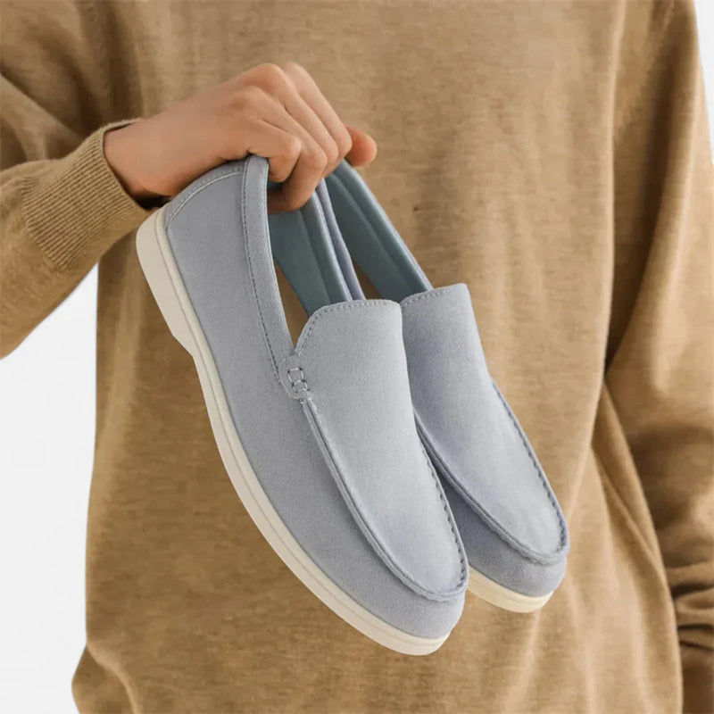 Auden Men's Suede Loafers - fabric and finish detail