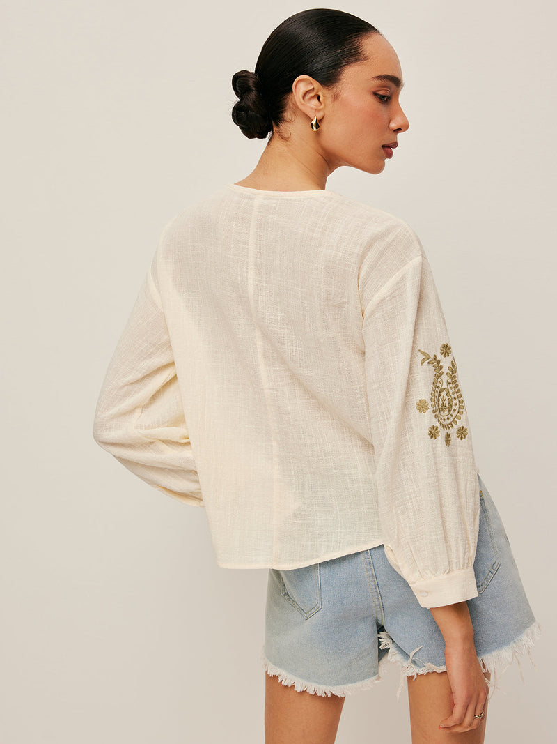 Genevieve Women's Blouse - close-up detail