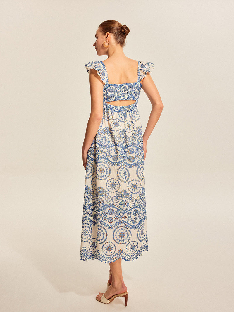 Lena Women's Floral Dress - back view