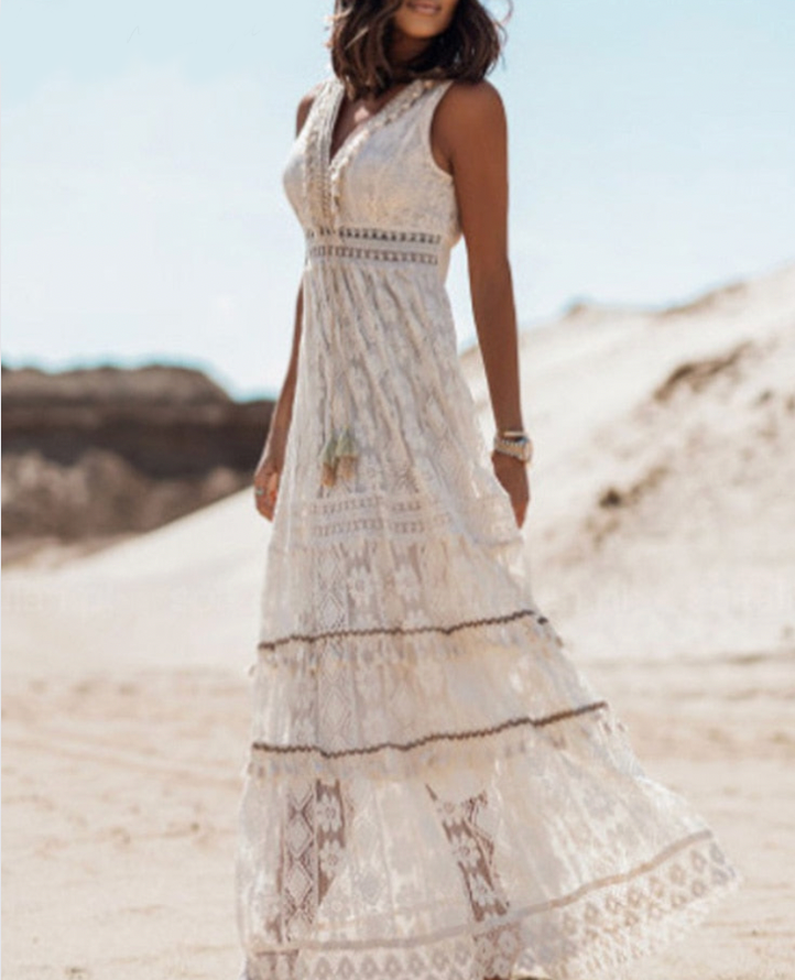Elise Women's Lace Sundress - styled view