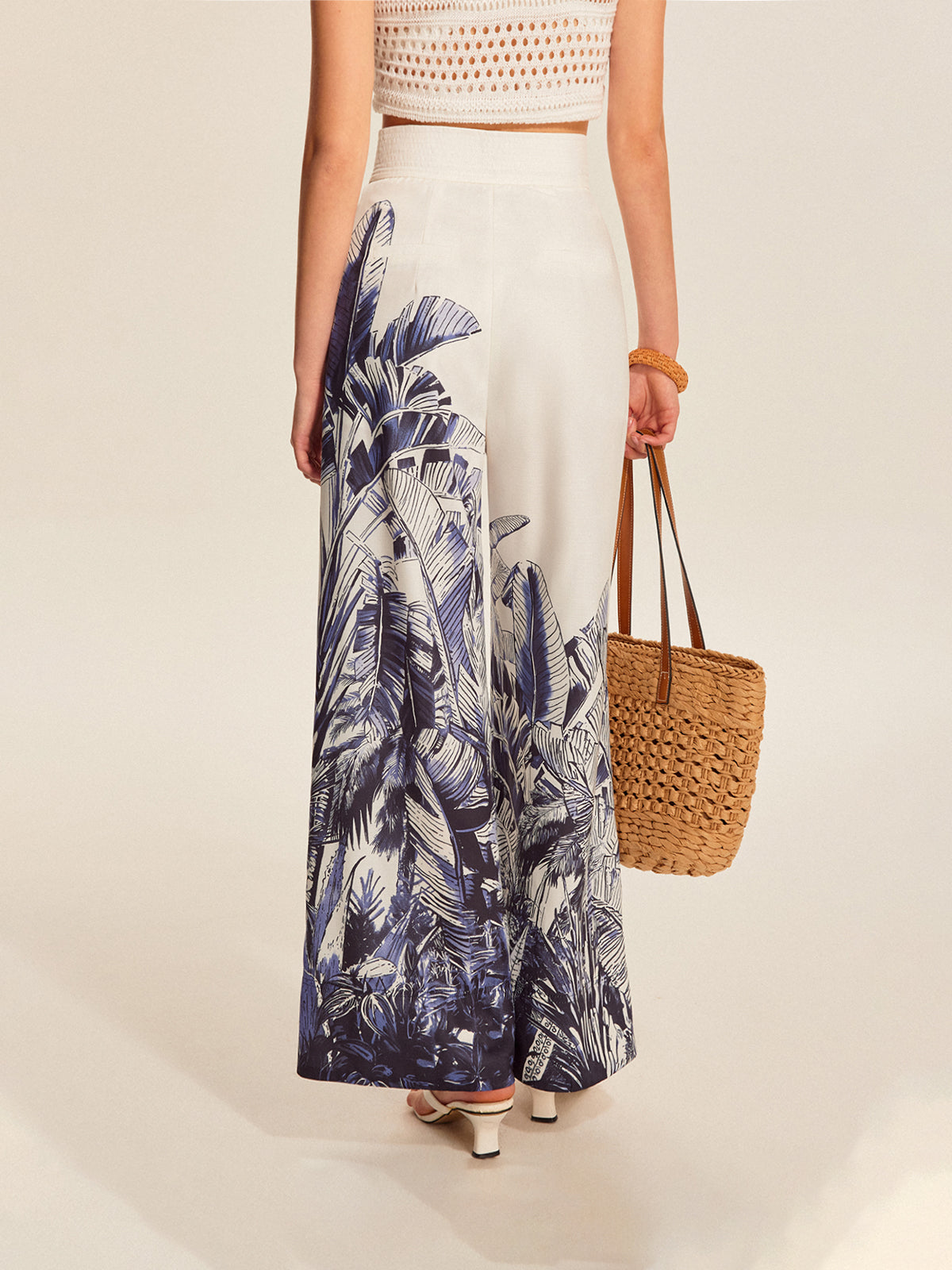 Freya Women's Linen Trousers - fabric and finish detail