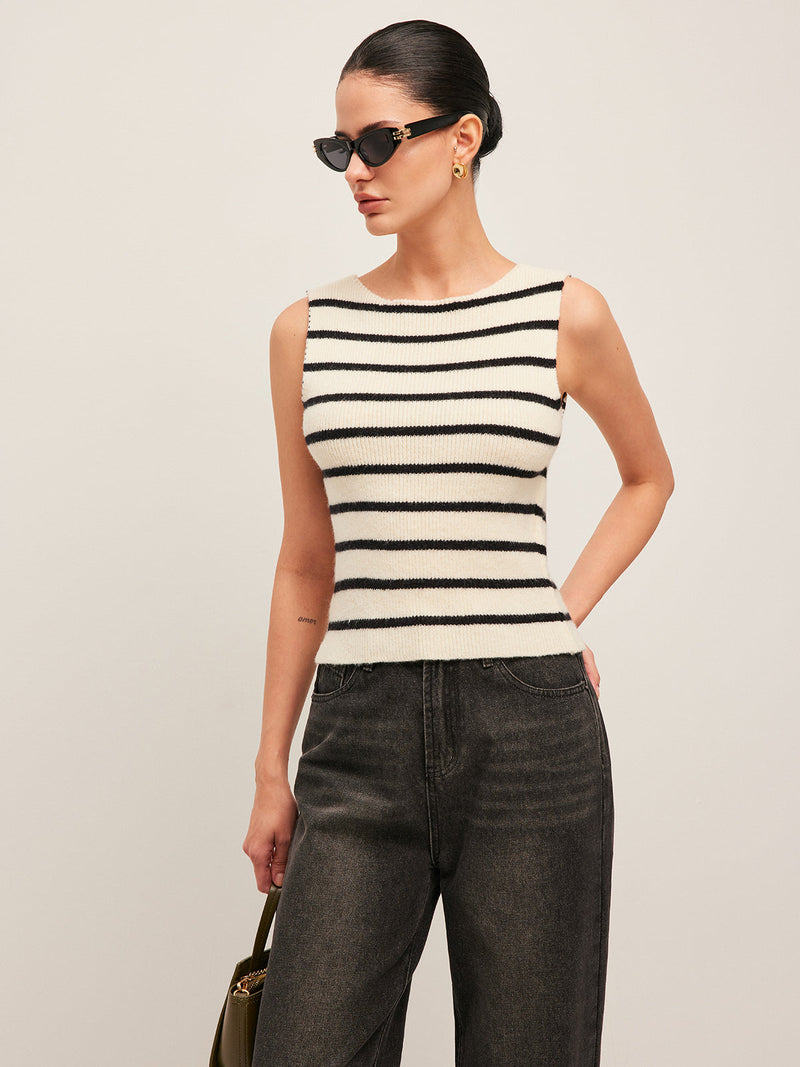 Faye Women's Striped Sweater - styled view