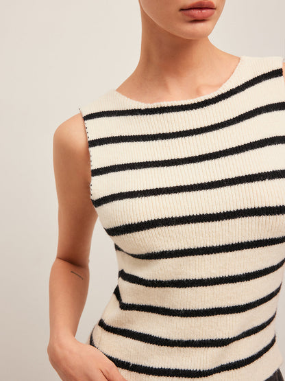 Faye Women's Striped Sweater - close-up detail