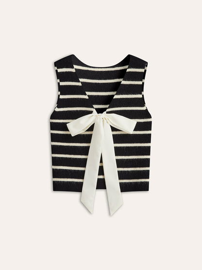 Faye Women's Striped Sweater - flat lay