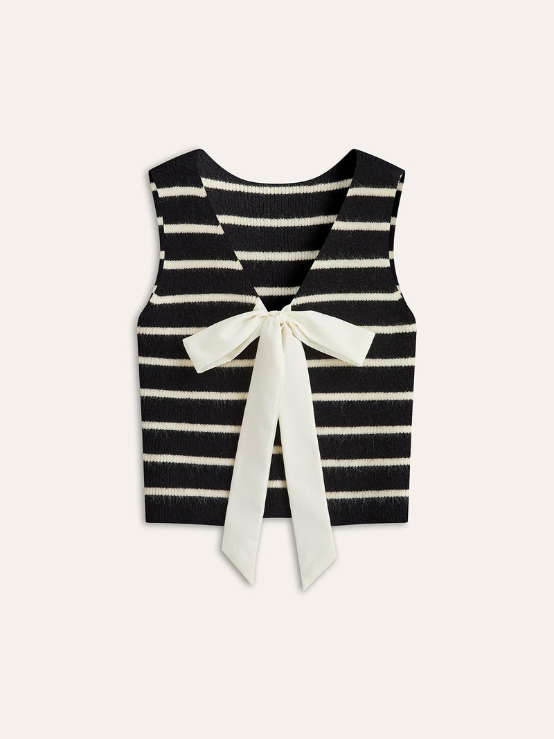 Faye Women's Striped Sweater - flat lay