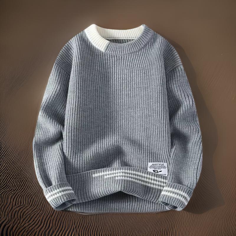 Milo Men's Striped Sweater - styled view
