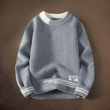 Milo Men's Striped Sweater - styled view