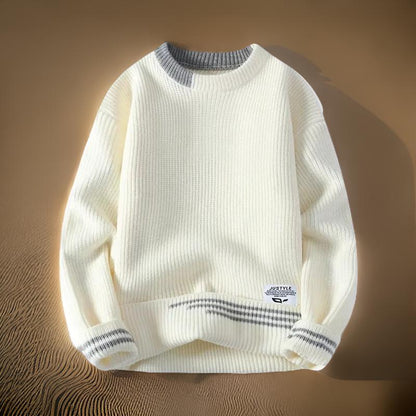 Milo Men's Striped Sweater - back view