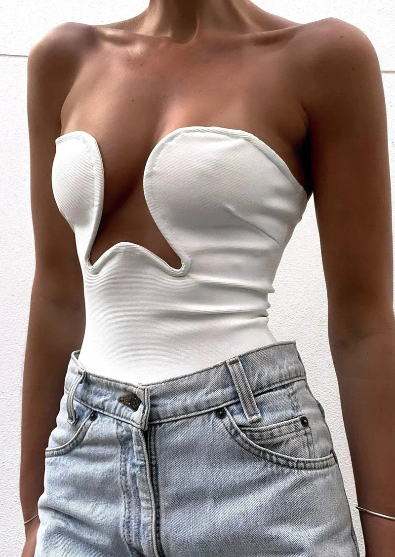 Kira Women's Top | Cutout, Strapless