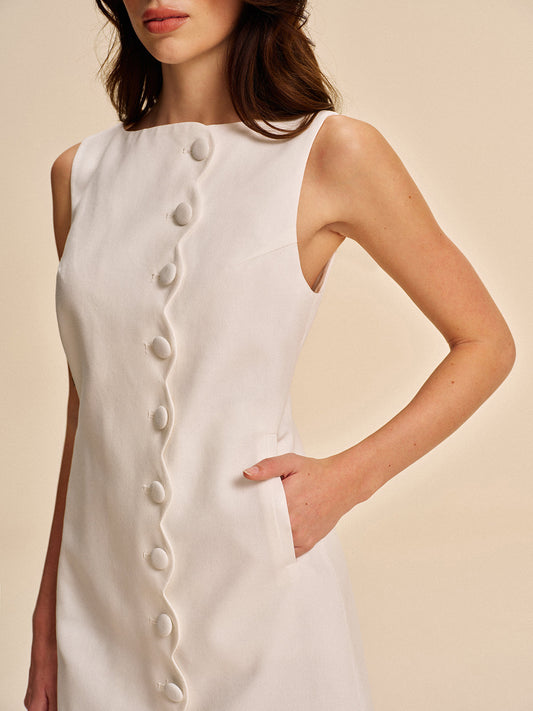 Saskia Women's Linen Dress - styled view