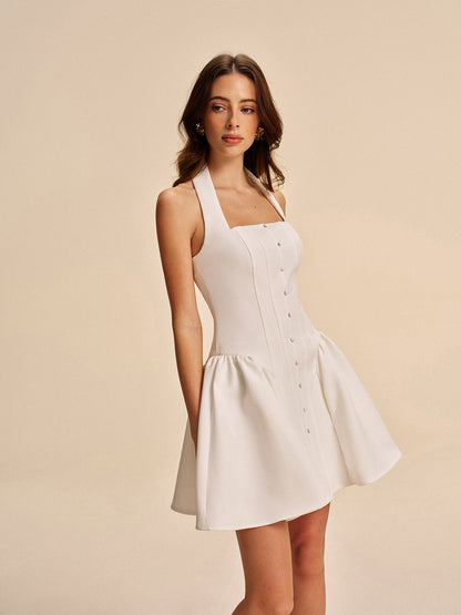 June Women's Pleated Dress - back view
