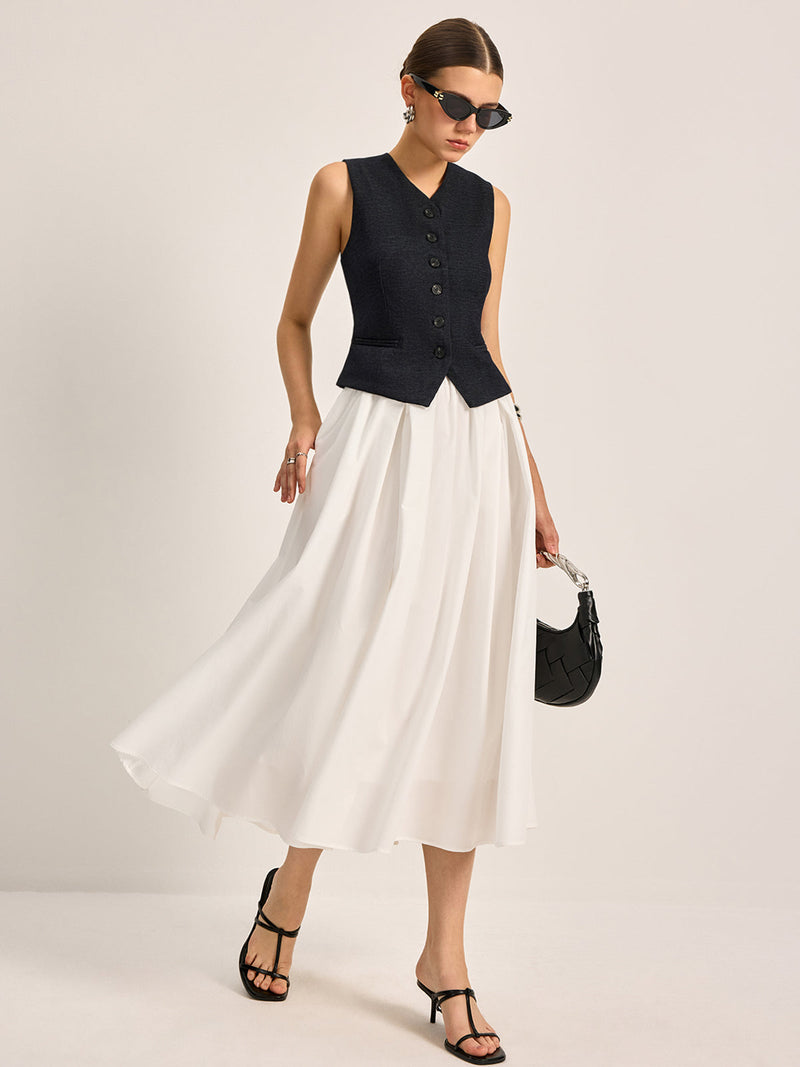 Selma Women's Vest | Sleeveless, Button