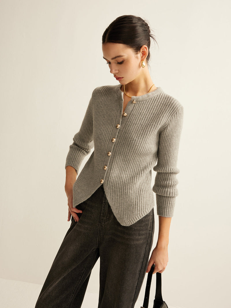 Anaïs Women's Cardigan - fabric and finish detail