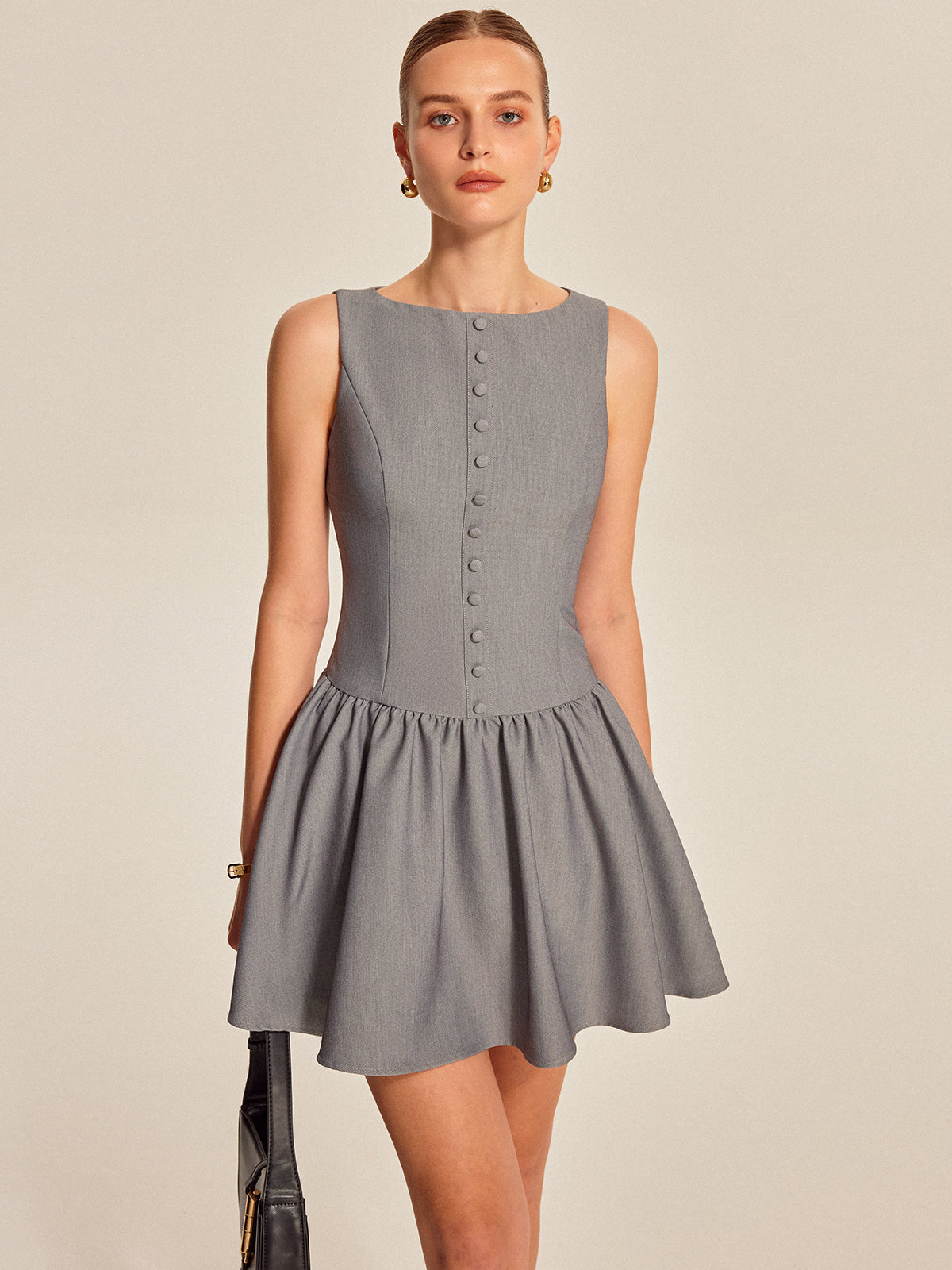 Opal Women's Pleated Dress - styled view