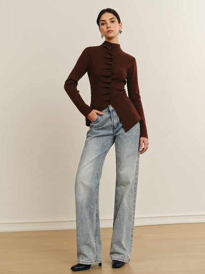 Genevieve Women's Pleated Top - styled view