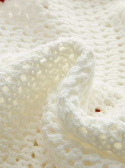 Kaia Women's Crochet Vest - fabric and finish detail