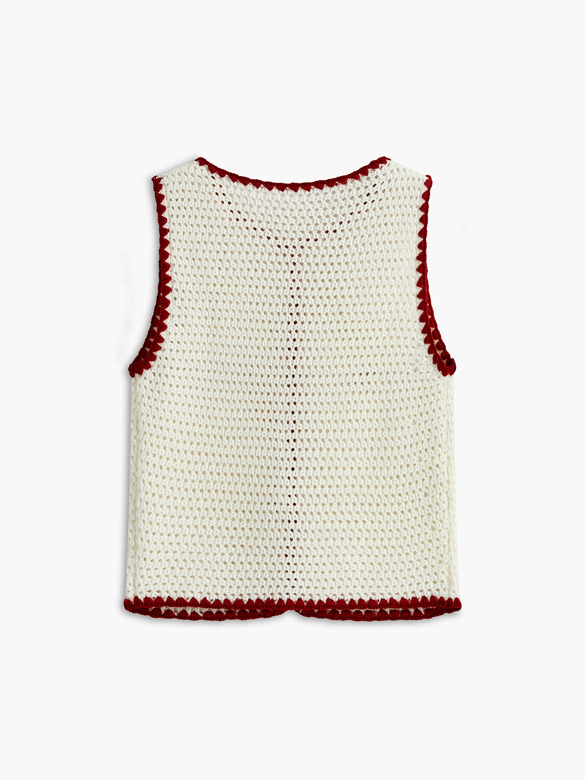 Kaia Women's Crochet Vest - back view