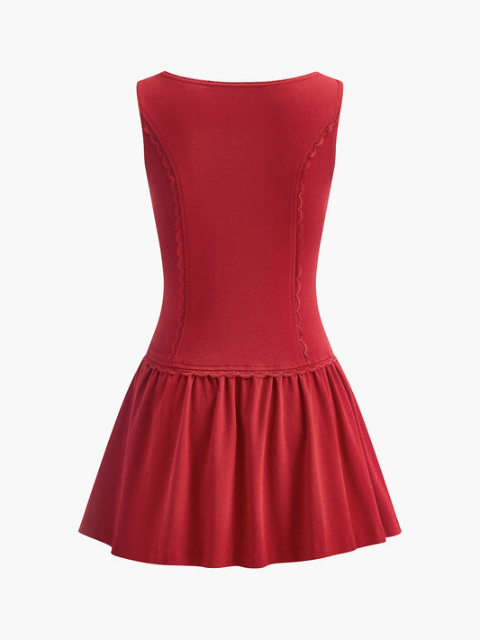 Nell Women's Pleated Dress - styled view