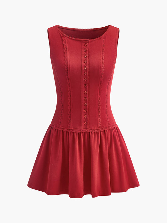 Nell Women's Pleated Dress - front view