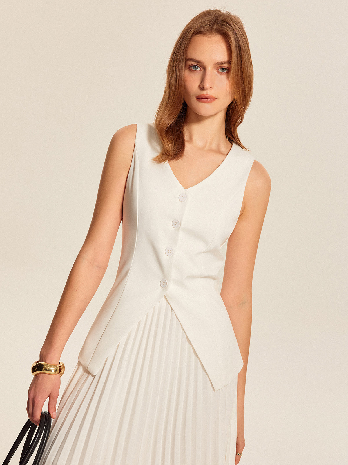 Elena Women's Pleated Skirt - back view