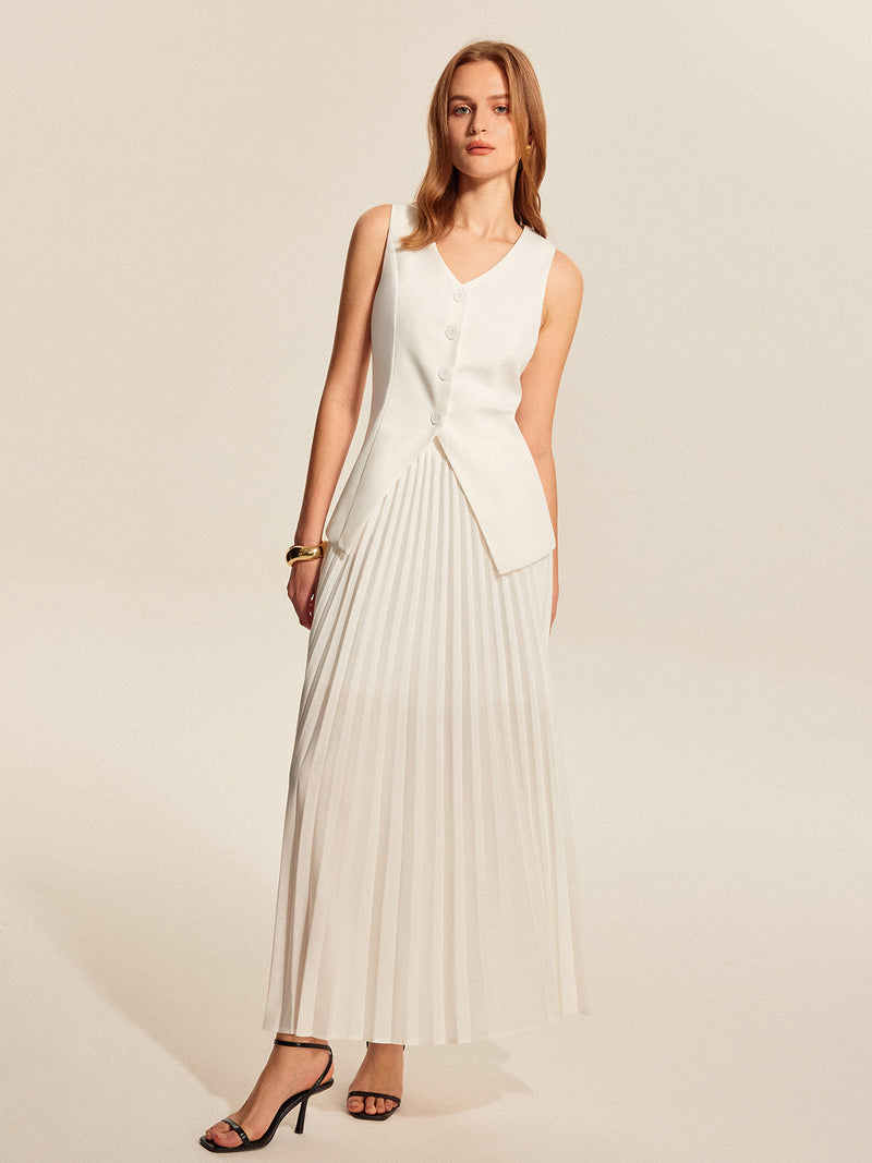 Elena Women's Pleated Skirt - full-length view