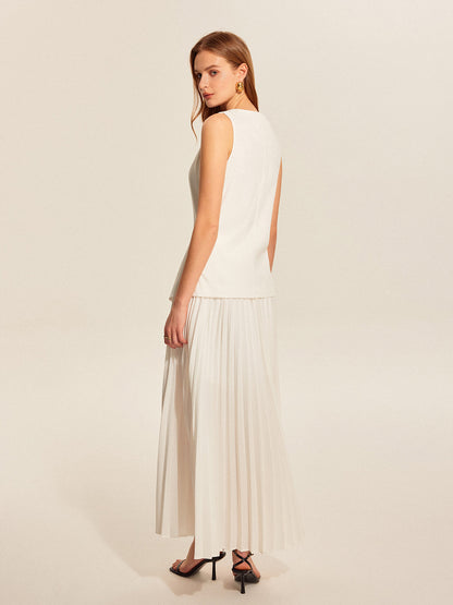 Elena Women's Pleated Skirt - flat lay