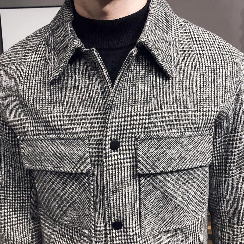 Lachlan Men's Plaid Jacket - fabric and finish detail