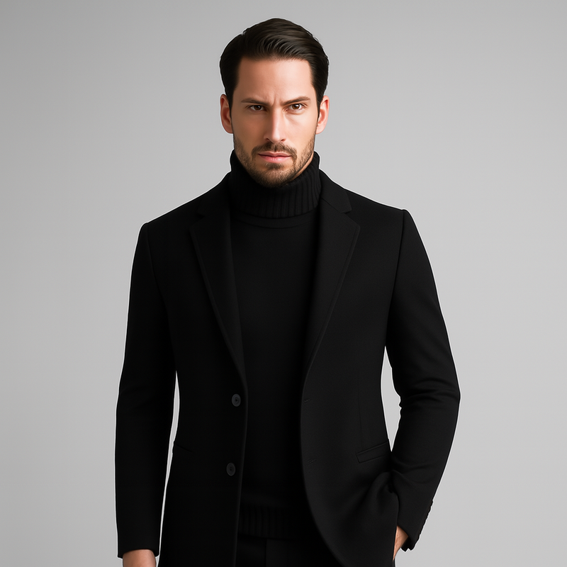 Yves Men's Trench Coat - front view
