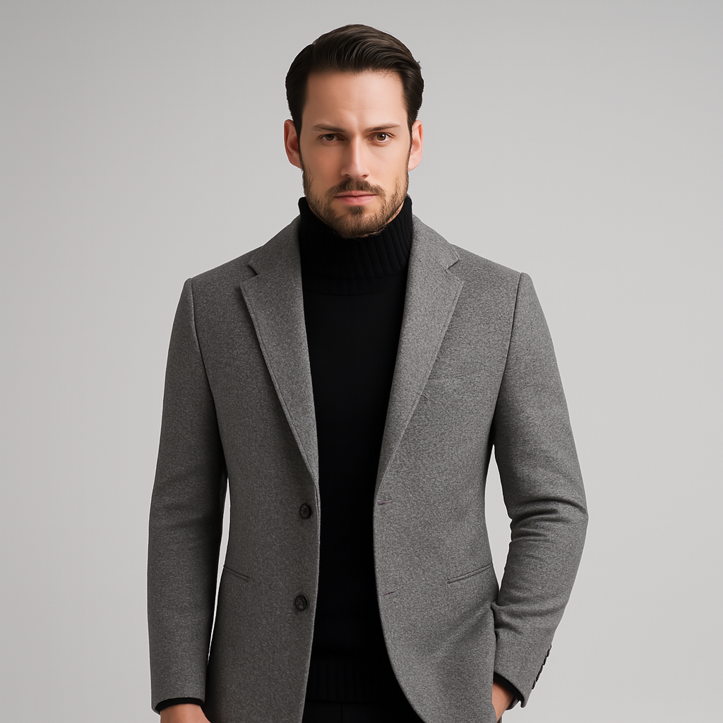Yves Men's Trench Coat - shown in use