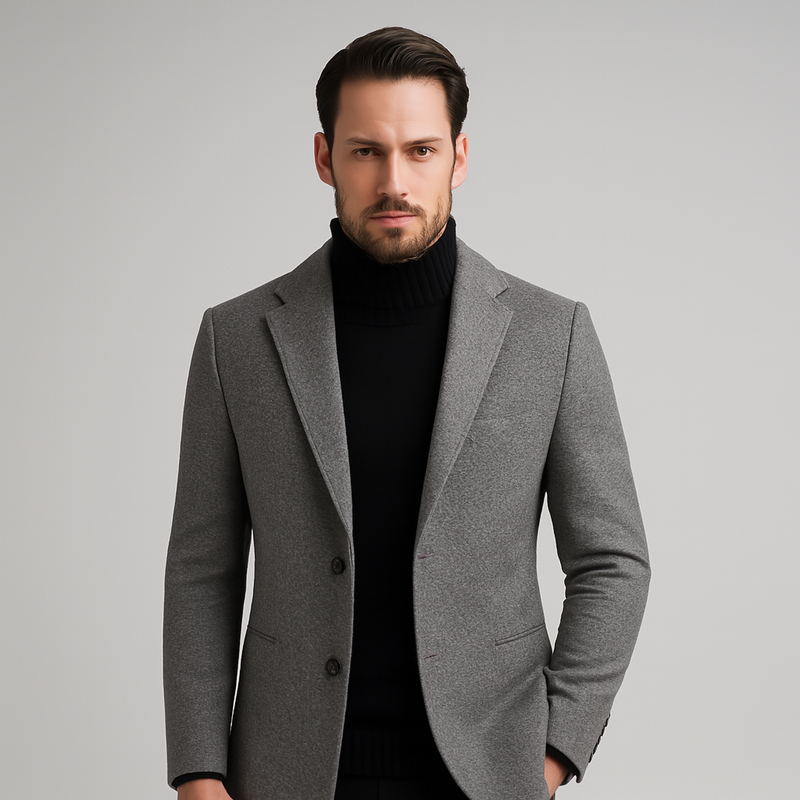 Yves Men's Trench Coat - shown in use