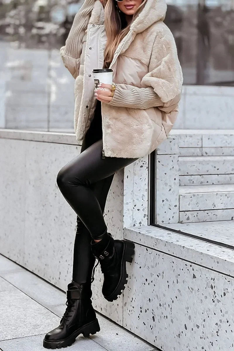 Elise Women's Quilted Poncho - shown in use