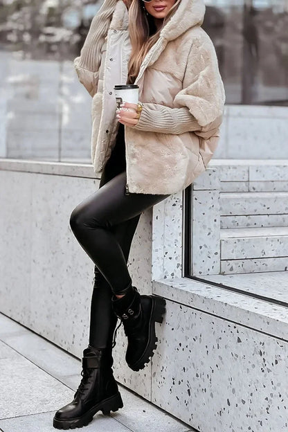 Elise Women's Quilted Poncho - shown in use