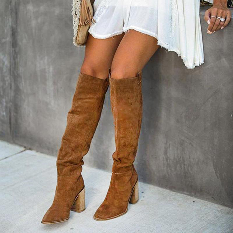 Greta Women's Block Heel Boots - front view