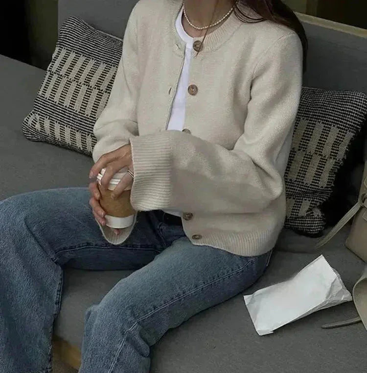 Mira Women's Cardigan - fabric and finish detail