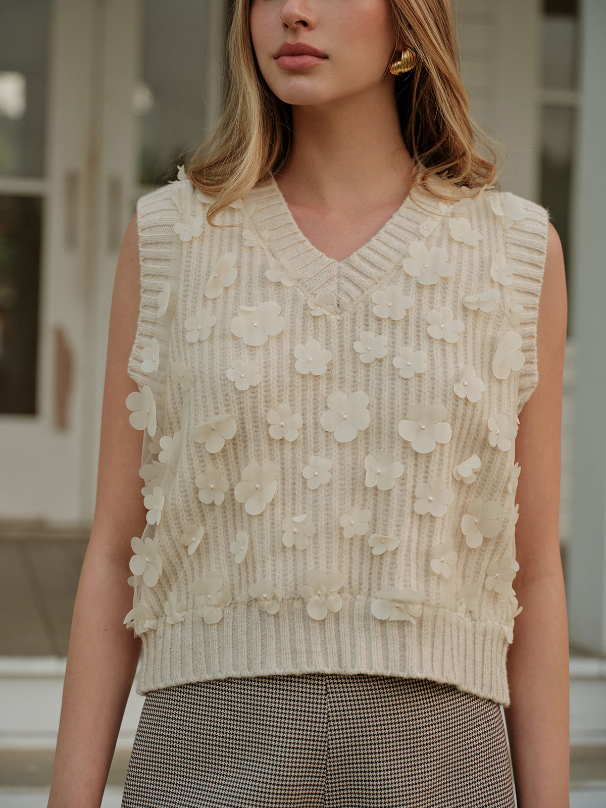 Romy Women's Floral Sweater - styled view