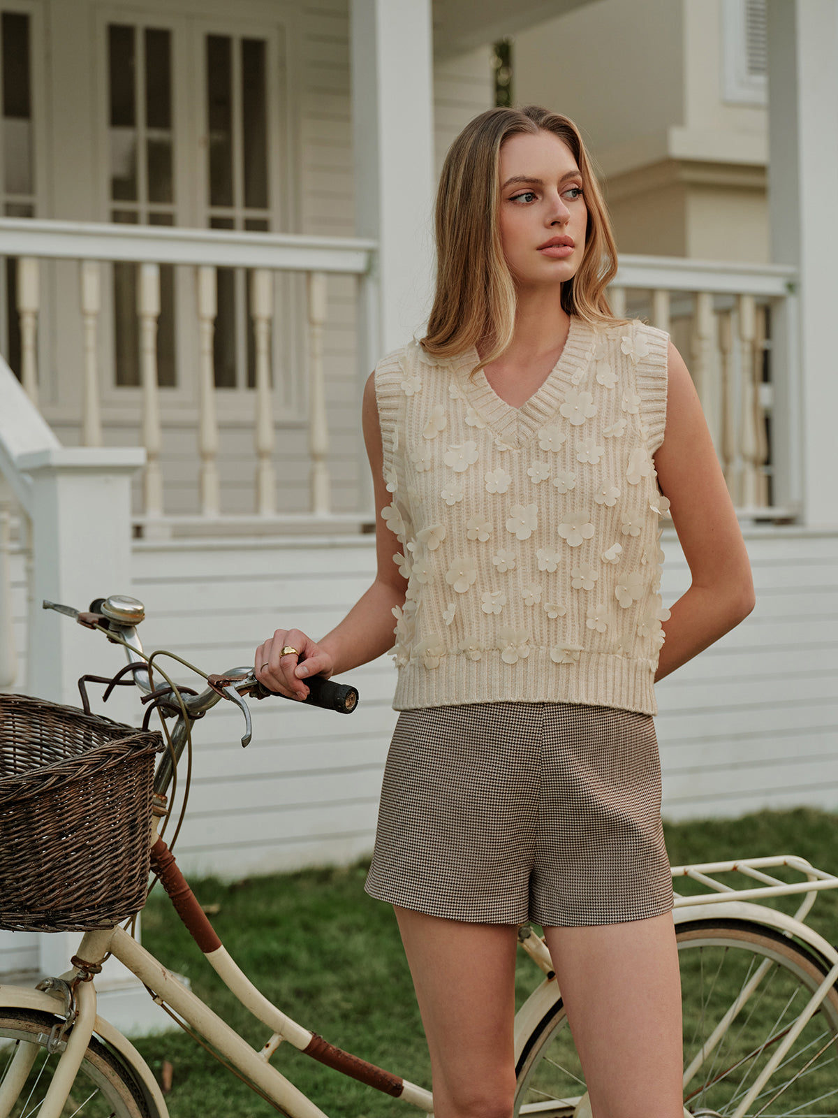 Romy Women's Floral Sweater - full-length view