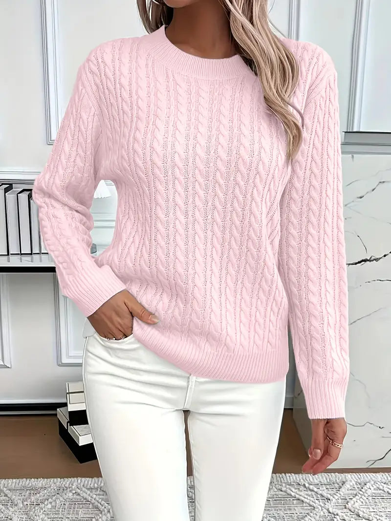 Esme Women's Cable Knit Sweater - front view