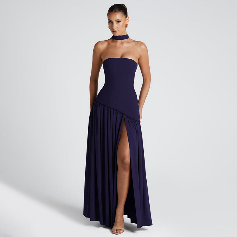 Winona Women's Asymmetric Maxi Dress - back view