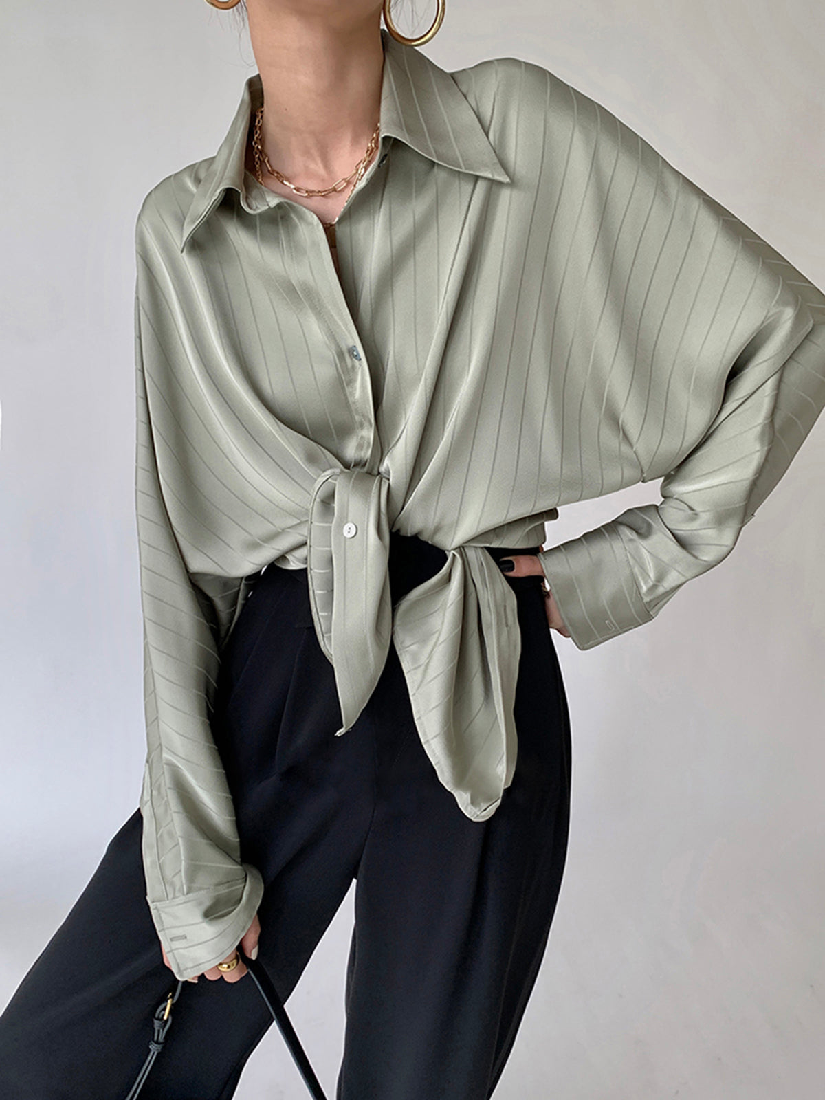 Mira Women's Oversized Shirt - styled view