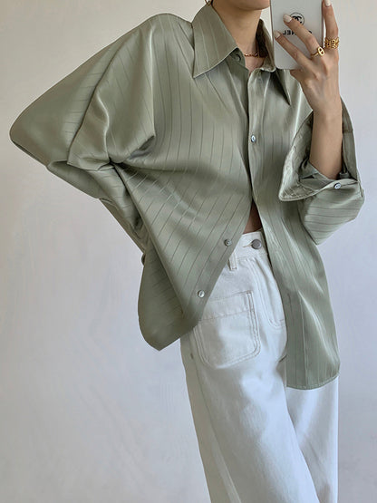 Mira Women's Oversized Shirt - shown in use
