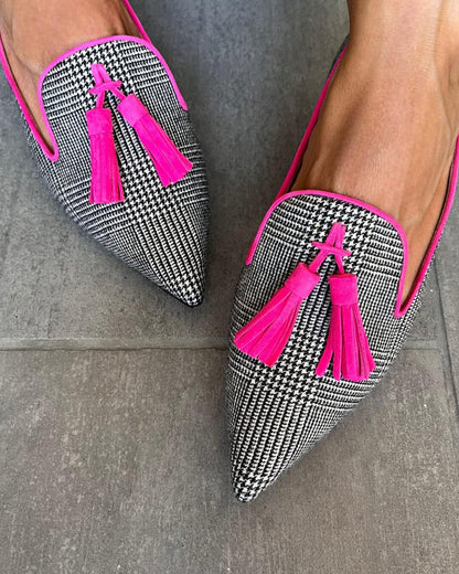 Alba Women's Loafers - fabric and finish detail