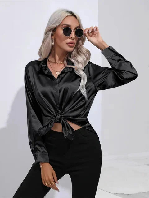 Ivy Women's Satin Blouse | Modern