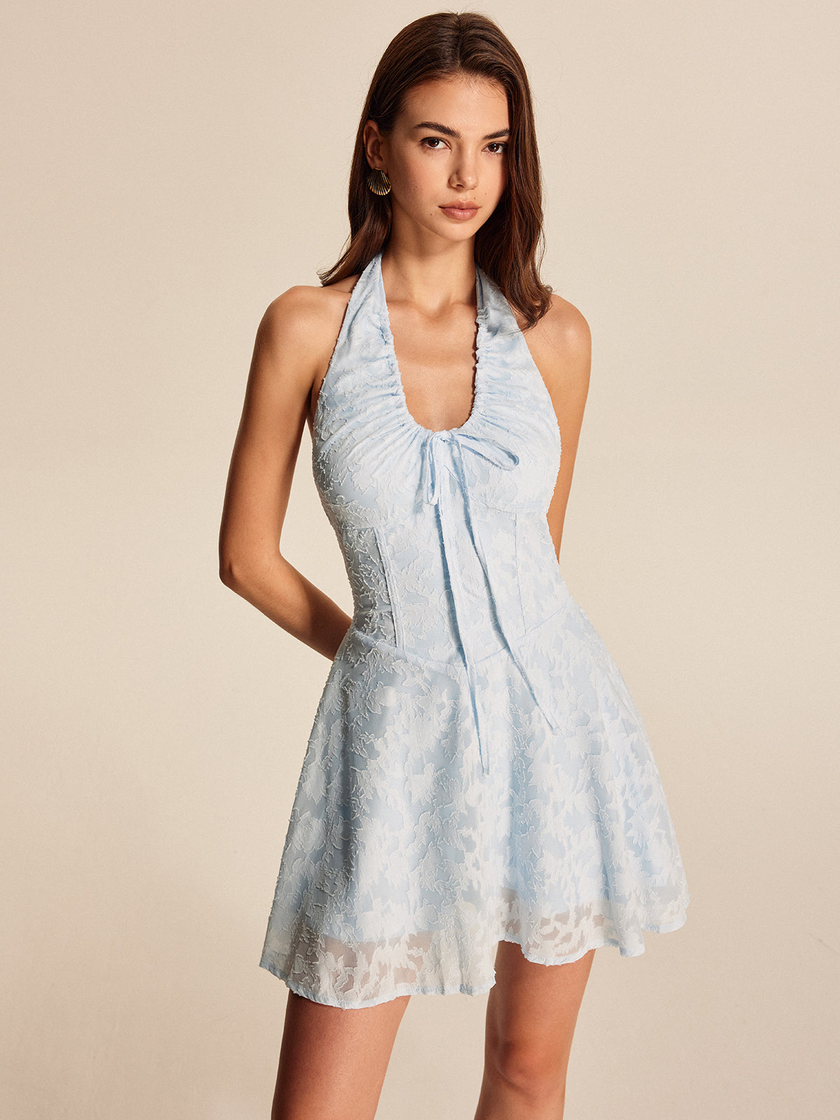 Mira Women's Floral Dress - fabric and finish detail