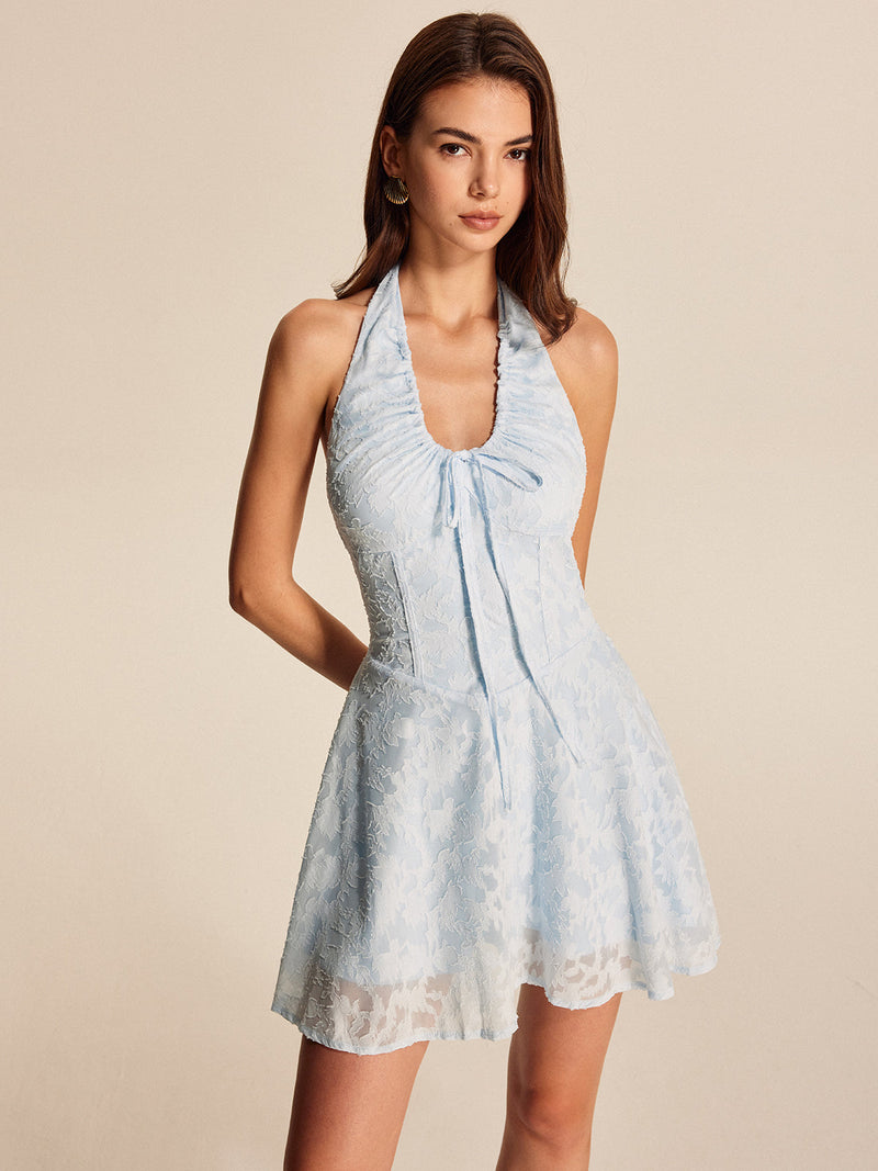 Mira Women's Floral Dress - fabric and finish detail