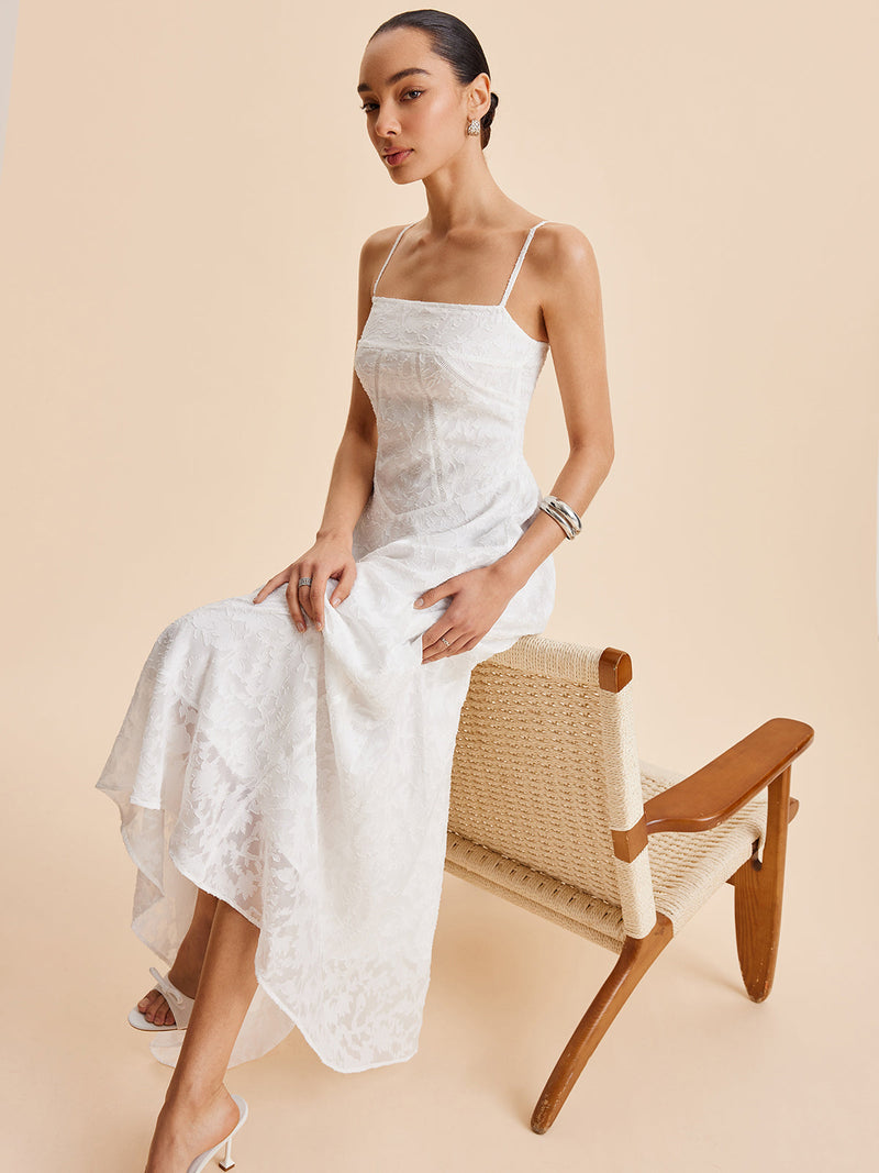Bijou Women's Floral Dress | Chiffon, Lace, Sleeveless
