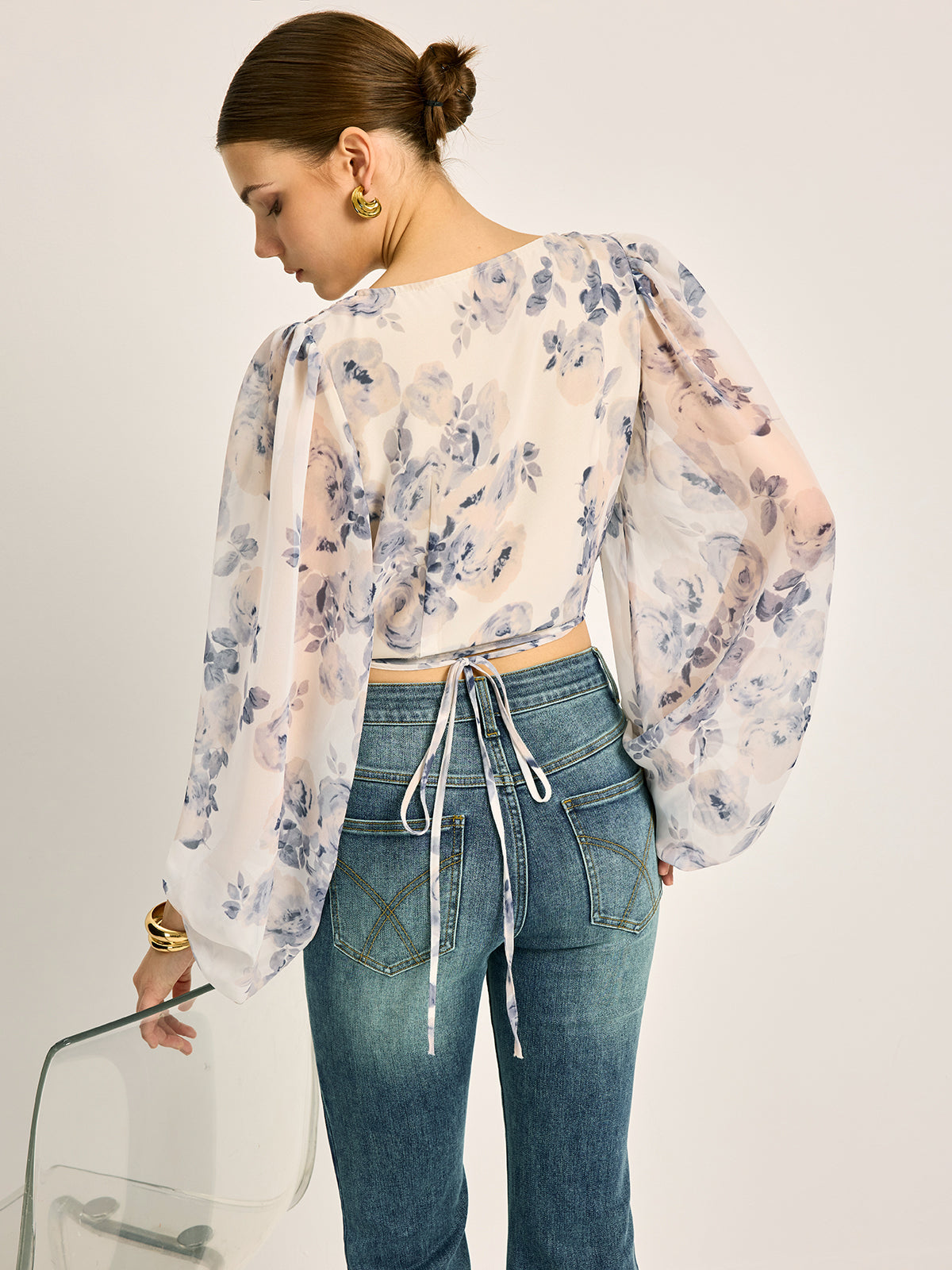 Violette Women's Oversized Blouse - styled view