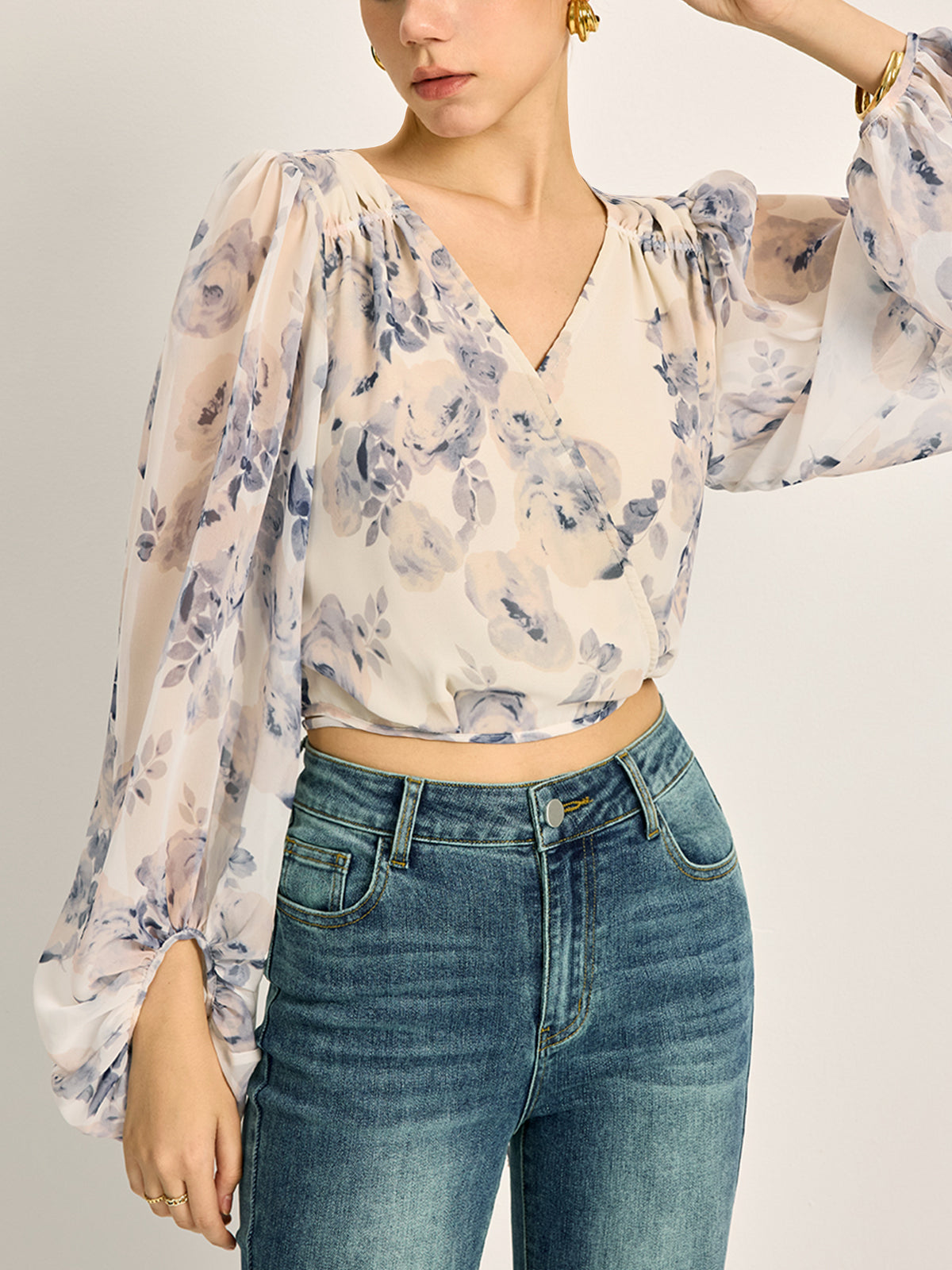 Violette Women's Oversized Blouse - full-length view